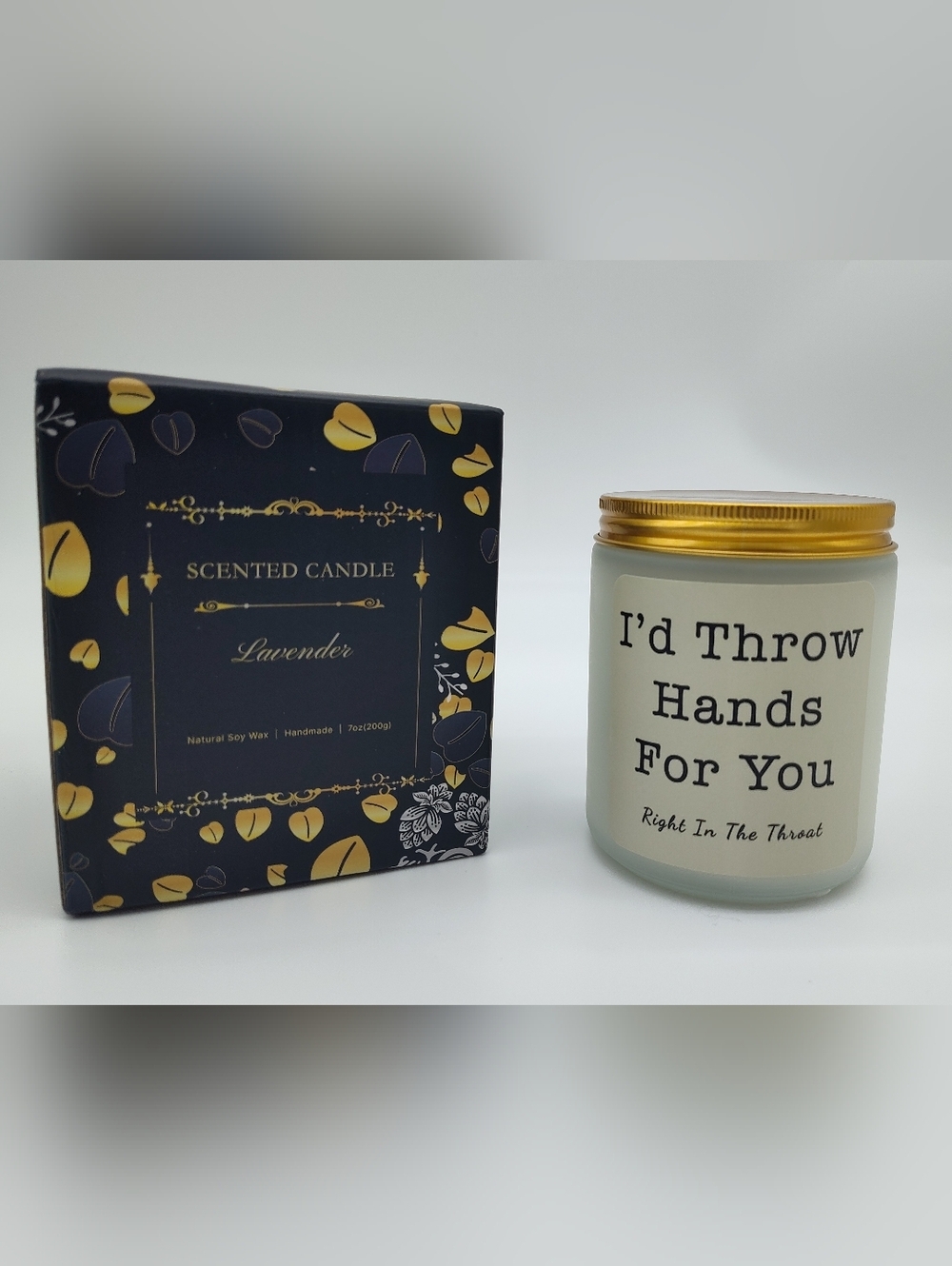 Funny Candle I’d Throw Hands For You Lavender Soy Gift Sassy Humor 7oz